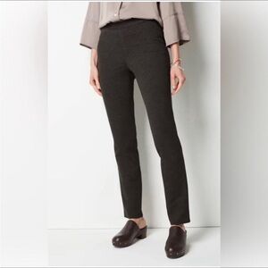 J. Jill Ponte Slim Leg Pants Women’s Medium Brown Stretch Pull On Travel Office